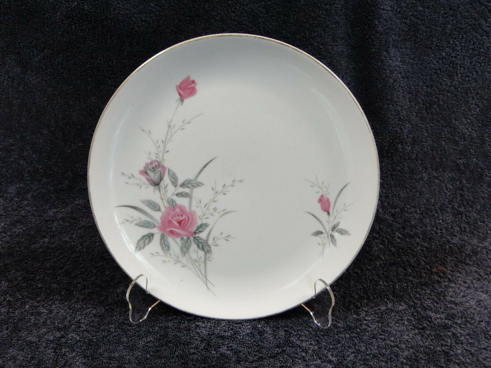 Fine China of Japan Golden Rose Dinner Plates 10 1/2" Set of 2