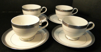 Mikasa Palatial Platinum Tea Cup Saucer Sets L3235 Fine China 4