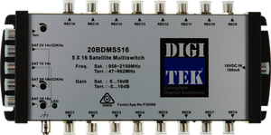 Digitek 5 Input 16 Output Multiswitch