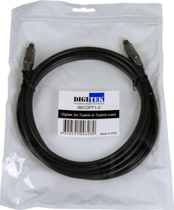 Digitek Toslink Optical Audio Lead - 3M Digitek Toslink Optical Audio Lead - 3M