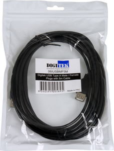 Digitek USB Male to USB Female Type A Lead - 5M