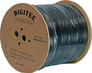 Digitek RG11 Quad Shield Flooded 305m Reel