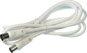 Digitek 1.8M Pal Male to Pal Male TV Fly Lead - White