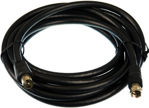 Digitek 3M F Type Male to Pal Male Quad Fly Lead - Black