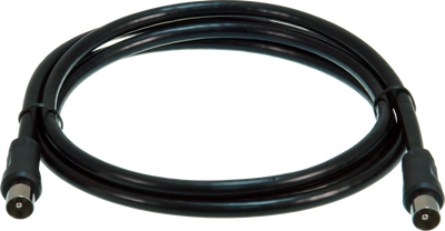 Digitek 1.5M Pal Male to Pal Male Tri Shield TV Fly Lead - Black