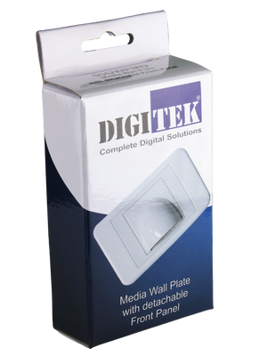 Digitek Media Style Wallplate (Bullnose) - White