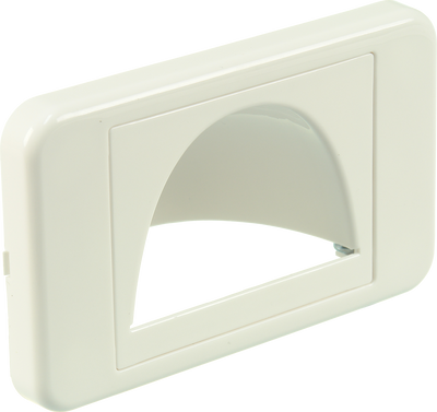 Digitek Media Style Wall Plate (Reverse Bullnose) - White
