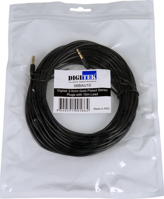 Digitek 3.5mm Male To Male Audio Lead - 10M
