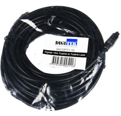 Digitek Toslink Optical Audio Lead - 10M