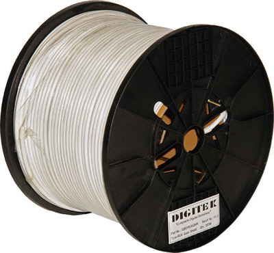 Digitek RG6 Quad Shield 305m Reel - White