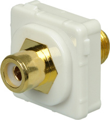 Digitek White RCA Female to F Female Insert - White