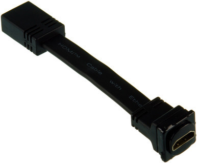 Digitek HDMI Female to HDMI Female Insert with Tail - Black