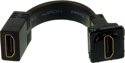 Digitek HDMI Female to HDMI Female 4K@60Hz Insert with Tail - Black