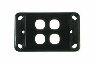 Digitek 4 Gang Wallplate (No Mech) - Black
