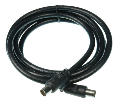 Digitek 1.8M Pal Male to Pal Male Quad TV Fly Lead - Black