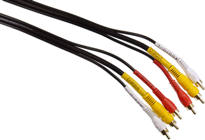 Digitek 1.8M 3x RCA Male to 3x RCA AV Lead - Coaxial Video