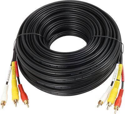 Digitek 20M 3x RCA Male to 3x RCA AV Lead - Coaxial Video