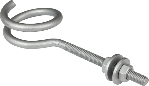 Digitek Pig Tail Hook Threaded Bolt with Nuts & Washer