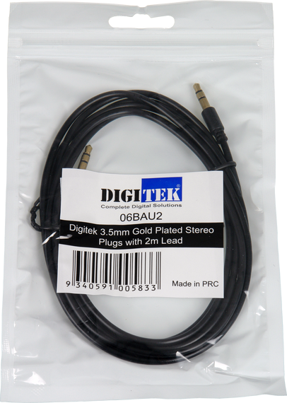 Digitek 3.5mm Male To Male Audio Lead - 2M