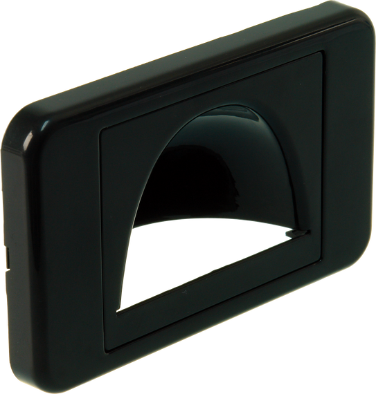 Digitek Media Style Wall Plate (Reverse Bullnose) - Black