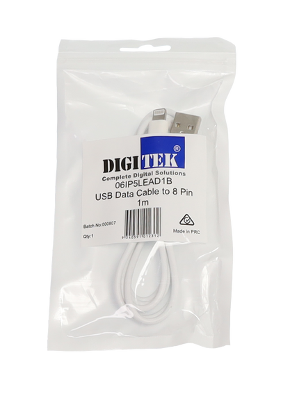 Digitek USB Data cable to 8 Pin - 1M