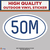 50M Marathon, High Quality Vinyl Stickers blue