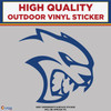 HellCat, Die Cut  High Quality Vinyl Sticker Decals blue