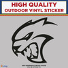 HellCat, Die Cut  High Quality Vinyl Sticker Decals black left facing