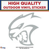 HellCat, Die Cut  High Quality Vinyl Sticker Decals metallic silver flipped