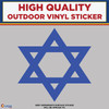 Star of David, Die Cut High Quality Vinyl Sticker Decals New Colorado Sticker