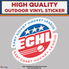 East Coast Hockey League ECHL color, High Quality Vinyl Stickers Full color