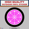 Buddhism Symbol pink, High Quality Vinyl Stickers pink