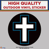 Christian Cross, High Quality Vinyl Stickers
