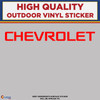 Chevrolet Text Red,  Die Cut High Quality Vinyl Stickers