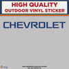 Chevrolet Text Blue,  Die Cut High Quality Vinyl Stickers