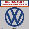 Volkswagen Logo Blue,  Die Cut High Quality Vinyl Stickers