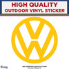 Volkswagen Logo Gold Yellow,  Die Cut High Quality Vinyl Stickers