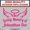 In Loving Memory Custom C Pink, High Quality Vinyl Sticker