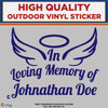 In Loving Memory Custom C Blue, High Quality Vinyl Sticker