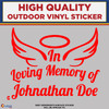 In Loving Memory Custom C Red, High Quality Vinyl Sticker