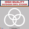 John Bonham Led Zeppelin White, Die Cut High Quality Vinyl Stickers