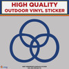 John Bonham Led Zeppelin Blue, Die Cut High Quality Vinyl Stickers