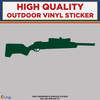 Rifle Shotgun with Scope Green Die Cut, High Quality Vinyl Stickers