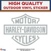 Harley Davidson Motorcycle Chrome Die Cut, High Quality Vinyl Stickers