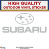 Subaru Logo and Text Die Cut, Silver