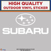 Subaru Logo and Text Die Cut, White
