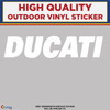Ducati Motorcycle Die Cut, White