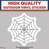 Spider Web, High Quality Vinyl Stickers, White