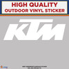 KTM Motorcycle Die Cut, White