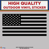 Standard matte black American flag die cut vinyl sticker